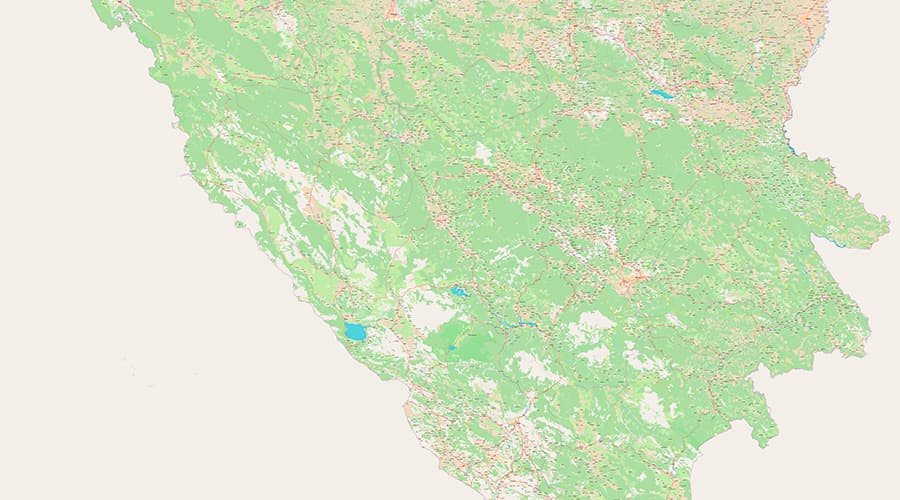 Road map Bosnia and Herzegovina