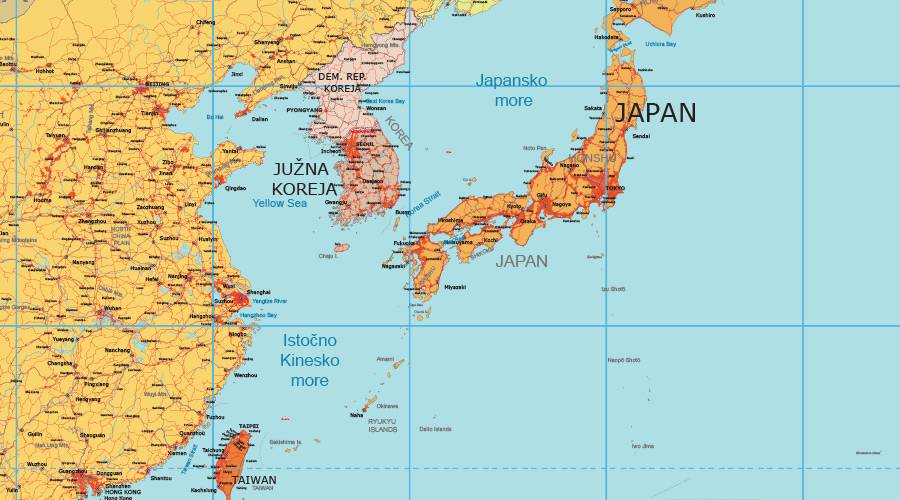 Mercator projection world
