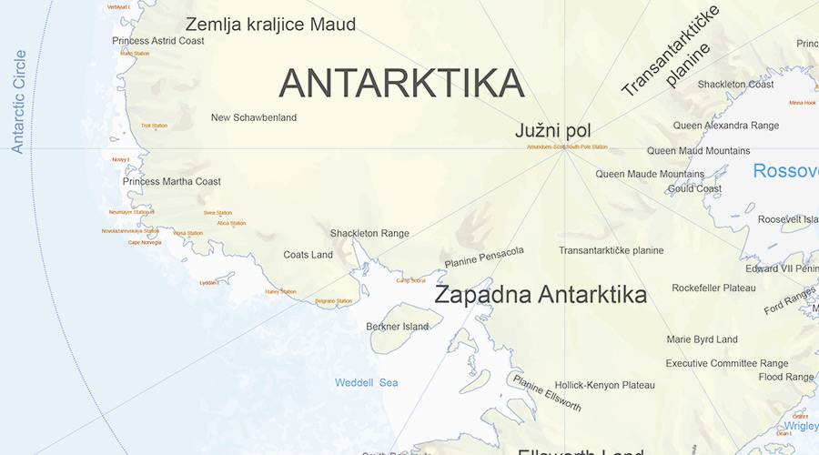 School map Antarctica
