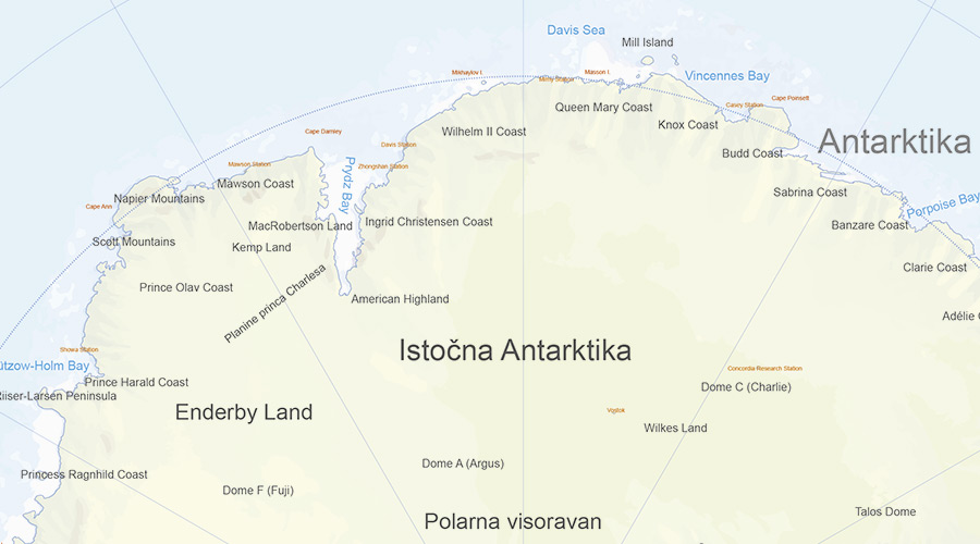 School map Antarctica