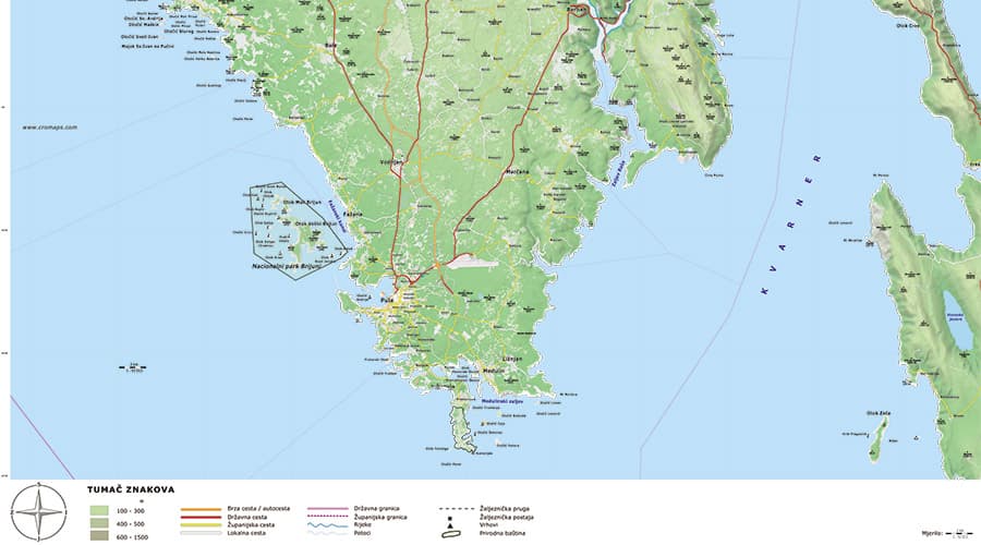 School wall map Istria