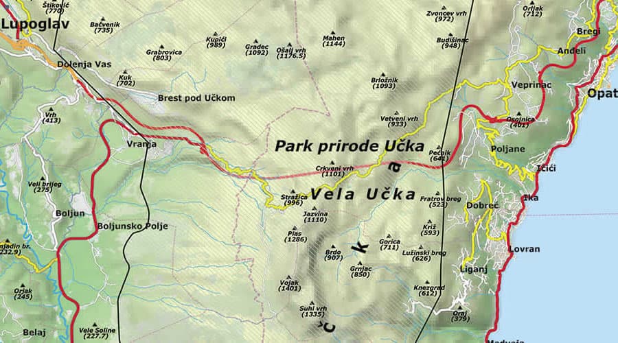 School wall map Istria