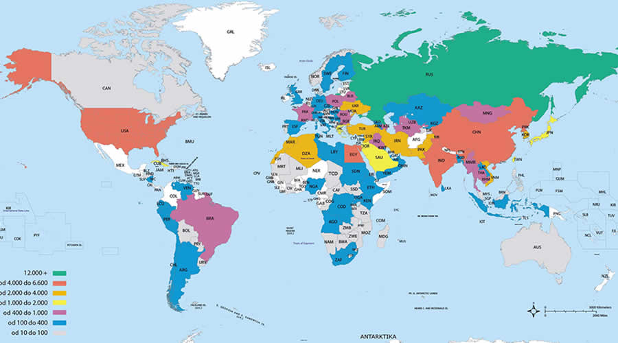 Borbeni tenkovi - podaci do 2022.