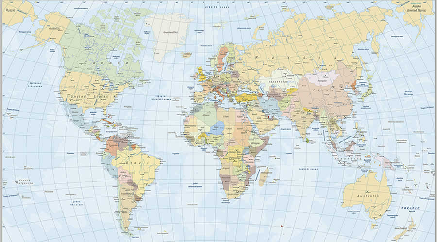Political map of the world POLZO2 world