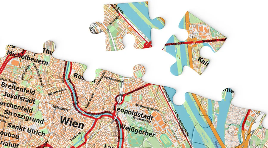 Map of Vienna, puzzle