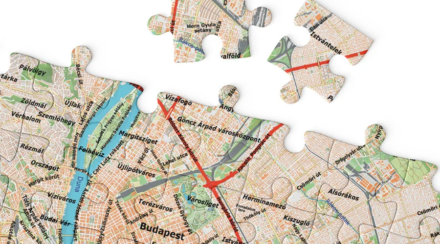 Budapest map, puzzle