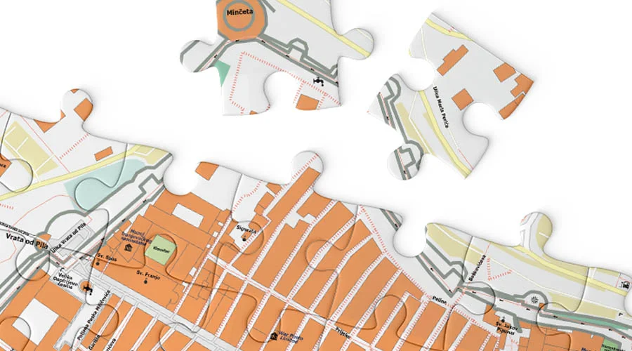  Dubrovnik map, puzzle