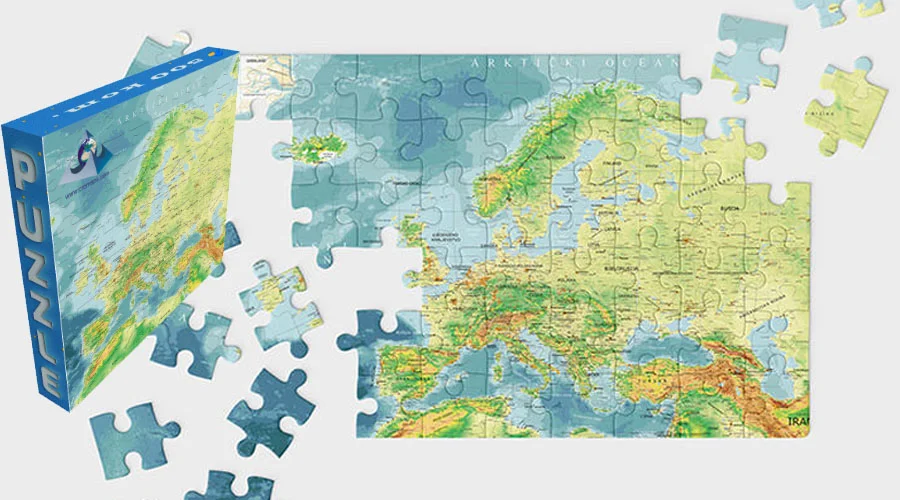 Europe map puzzle