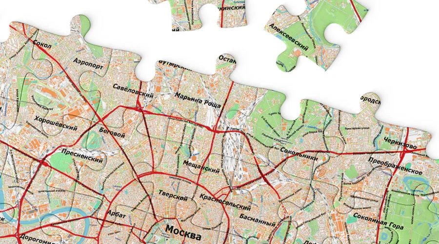 Map of Moscow, puzzle
