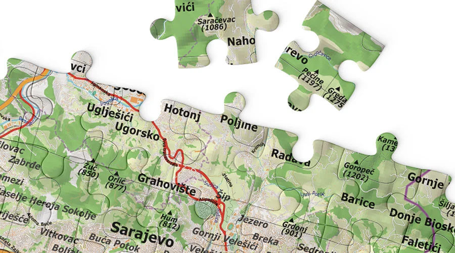 Sarajevo map, puzzle