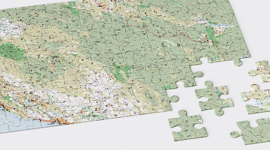 Topo map of Vinodola, puzzle