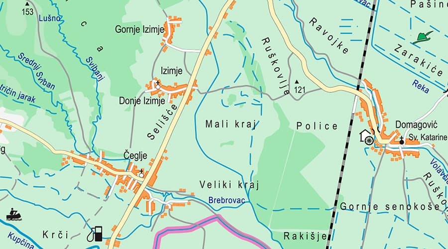 Jastrebarsko i okolica karta Draganić