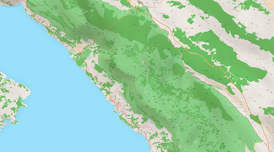 Nacionalni park Brijuni park karta / zemljovid