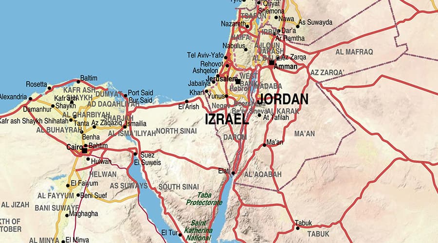 Bliski i srednji istok karta Šijan