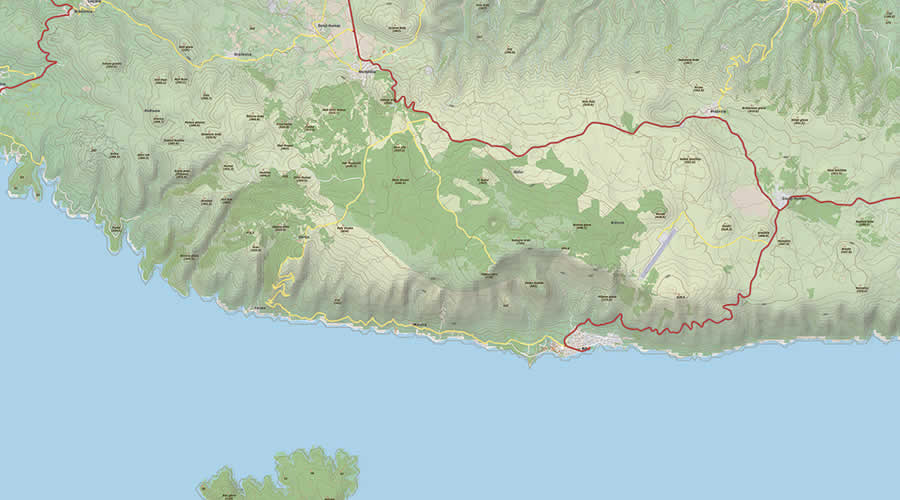 Otok Brač zemljovid/karta