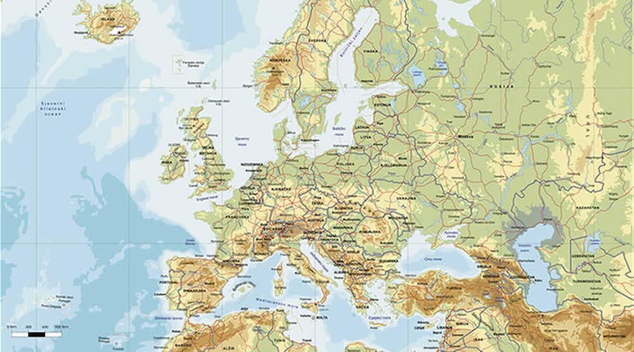 Europa zemljovid/karta