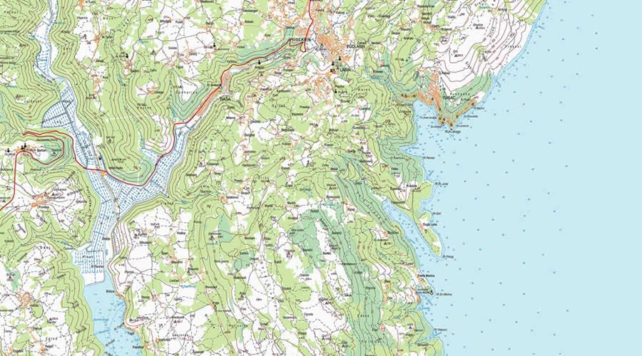 Labinština topo karta