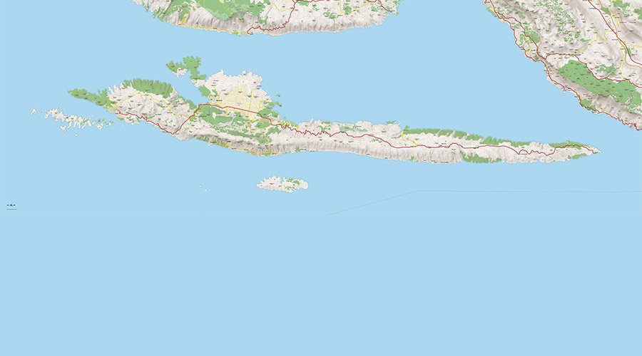 Otok Hvar zemljovid/karta