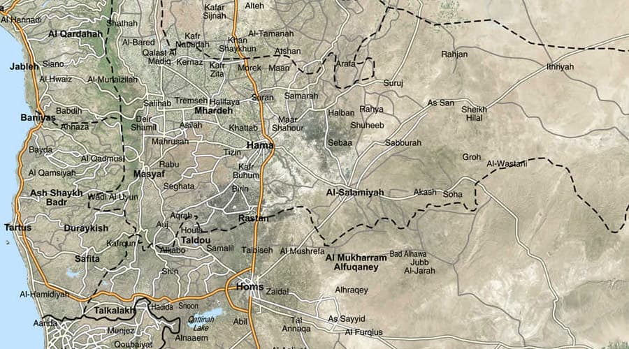 Sirija karta Hama