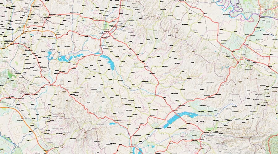 Bjelovarsko-bilogorska županija karta