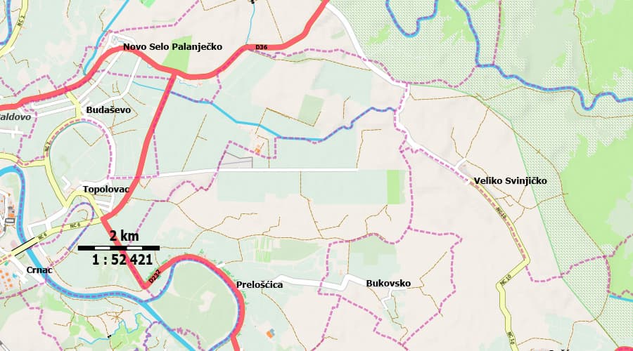 Bjelovarsko-bilogorska županija karta