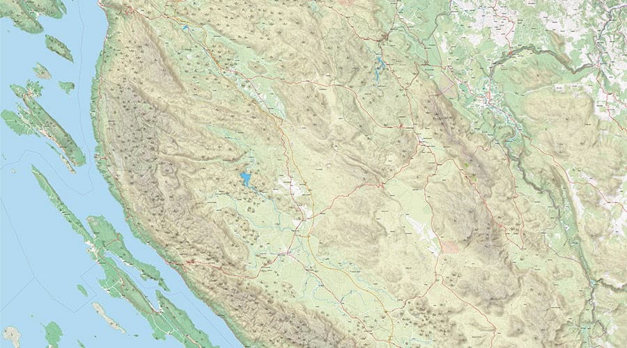 Ličko-Senjska županija karta