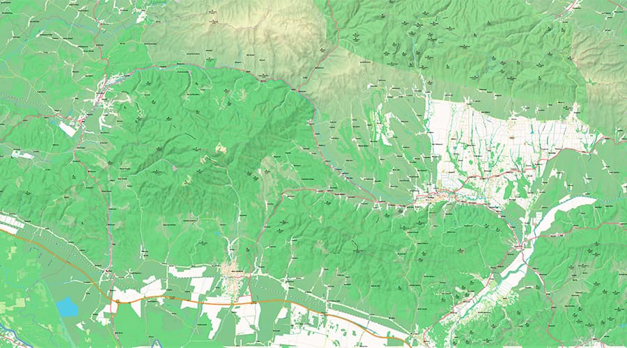 Požeško-Slavonska županija karta