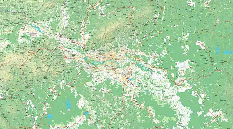 Zagrebačka županija karta